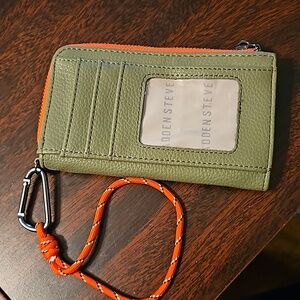 Steve Madden Green and Orange Card Holder